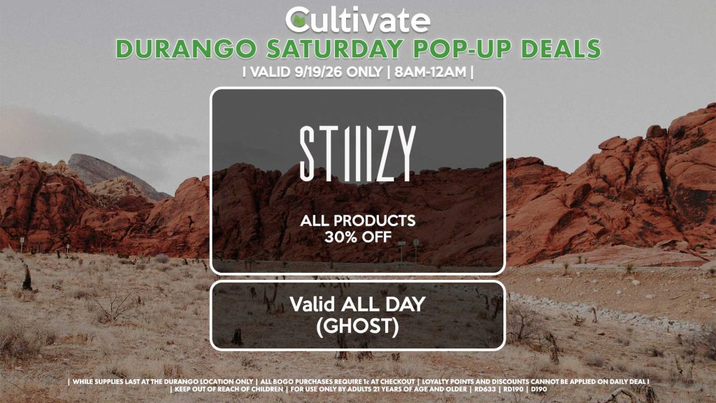 STIIIZY (D) All Products for 30% Off Valid ALL DAY (GHOST)