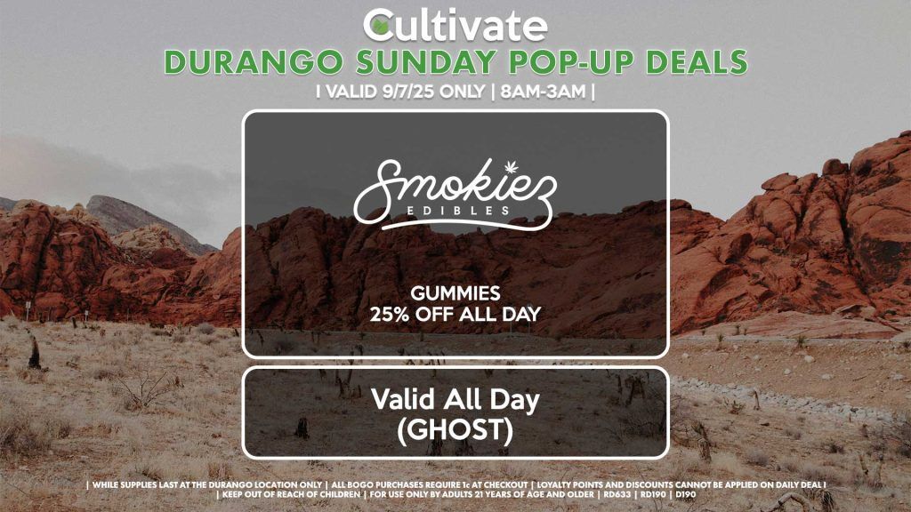 SMOKIEZ (SM & D) Gummies 25% Off All Day Valid All Day (GHOST)
