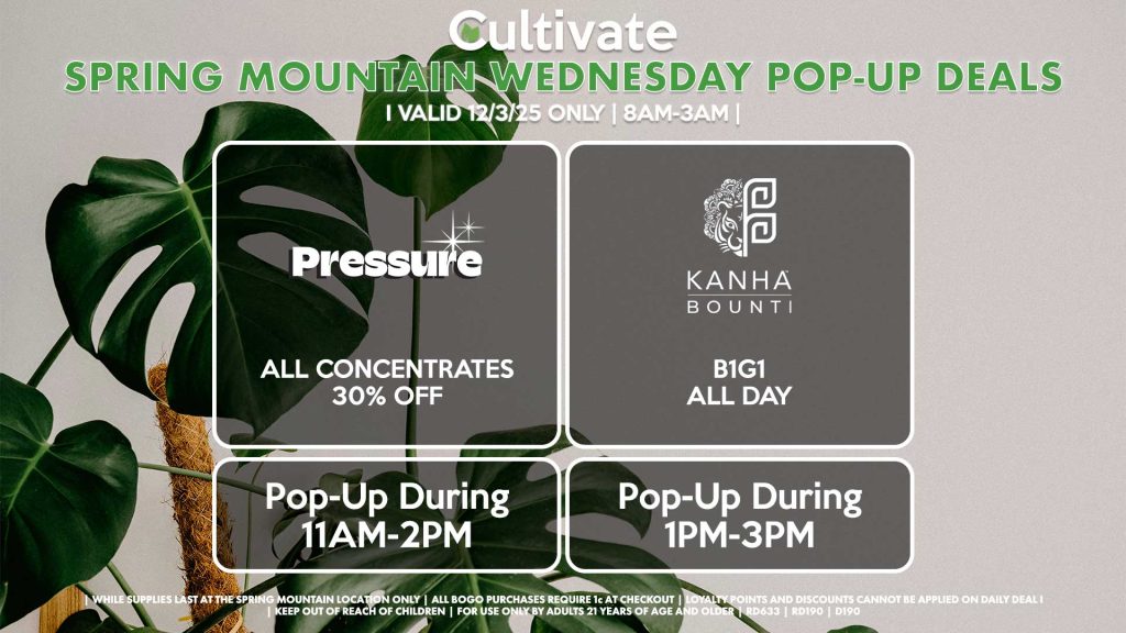 BOUNTI/KANHA (SM) B1G1 ALL DAY Pop-up During 1PM-3PM PRESSURE (SM) All Concentrates for 30% OFF Pop-up During 11AM-2PM