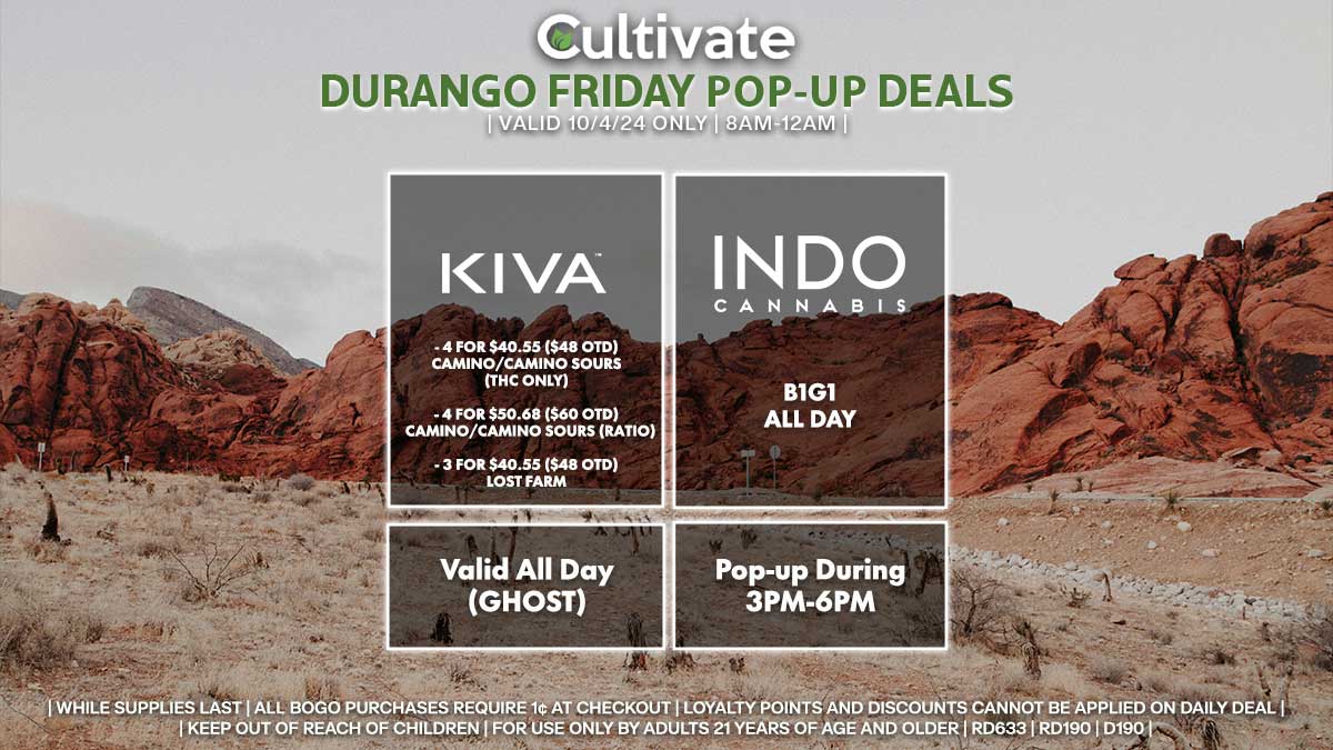 Kiva Indo Las Vegas Cultivate Spring Mountain Pop-ups