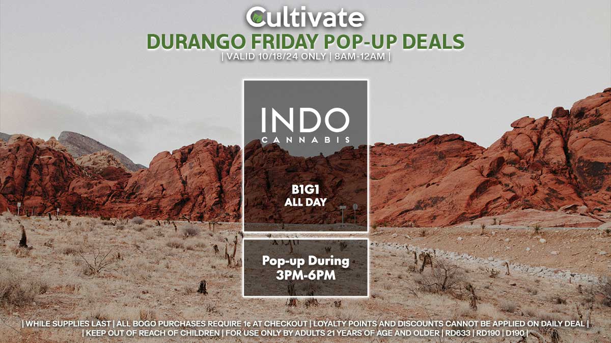 Indo Las Vegas Cultivate Durango pop-ups