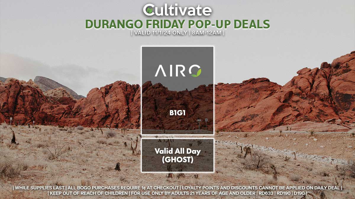 Airo Las Vegas Cultivate Durango Pop-ups