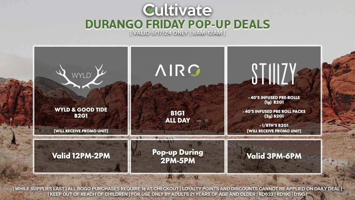 Wyld Airo Stiiizy Las Vegas Cultivate Durango Las Vegas