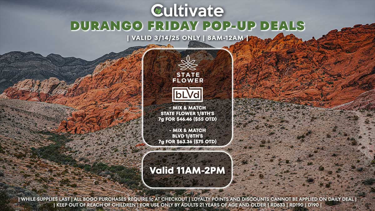 State Flower Las Vegas Cultivate Durango Pop-ups