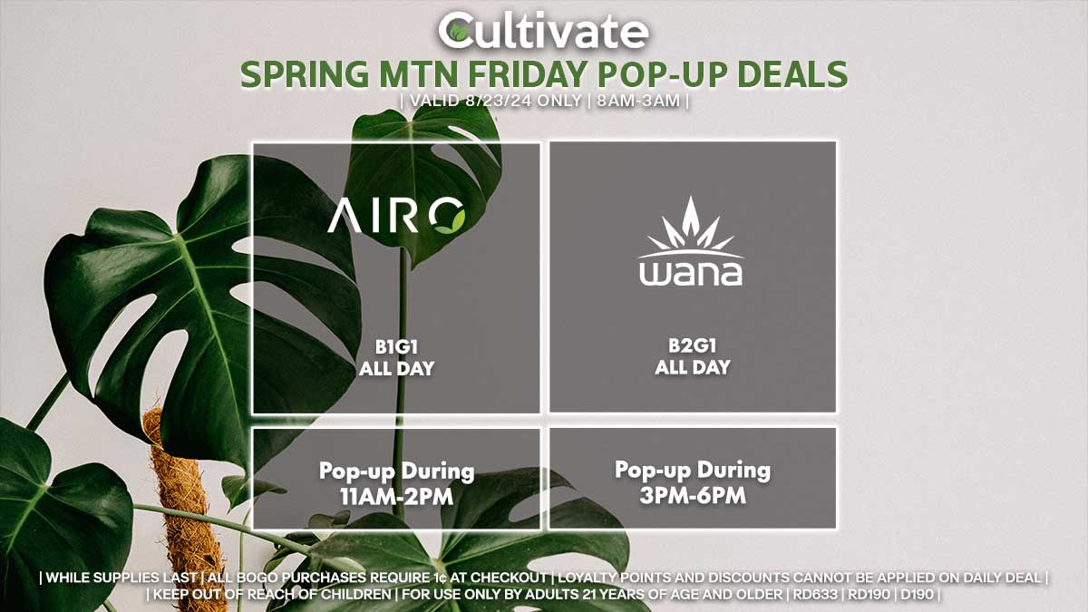 Airo Wana Las Vegas Cultivate Spring Mountain Pop-ups