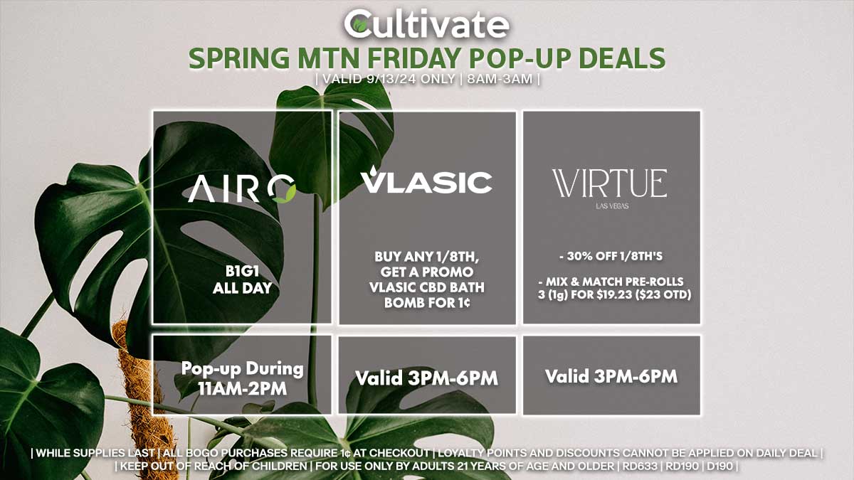 Airo Vlasic Virtue Las Vegas Cultivate Spring Mountain Pop-ups