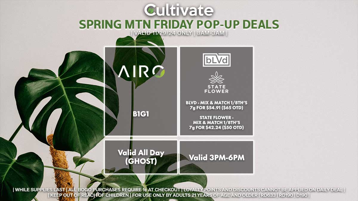 Airo BLVD State Flower Las Vegas Cultivate Spring Mountain Pop-ups