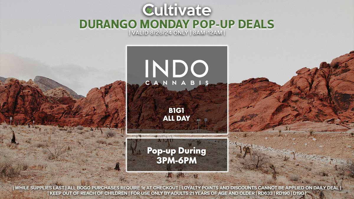 Indo Las Vegas Cultivate Durango Pop-ups