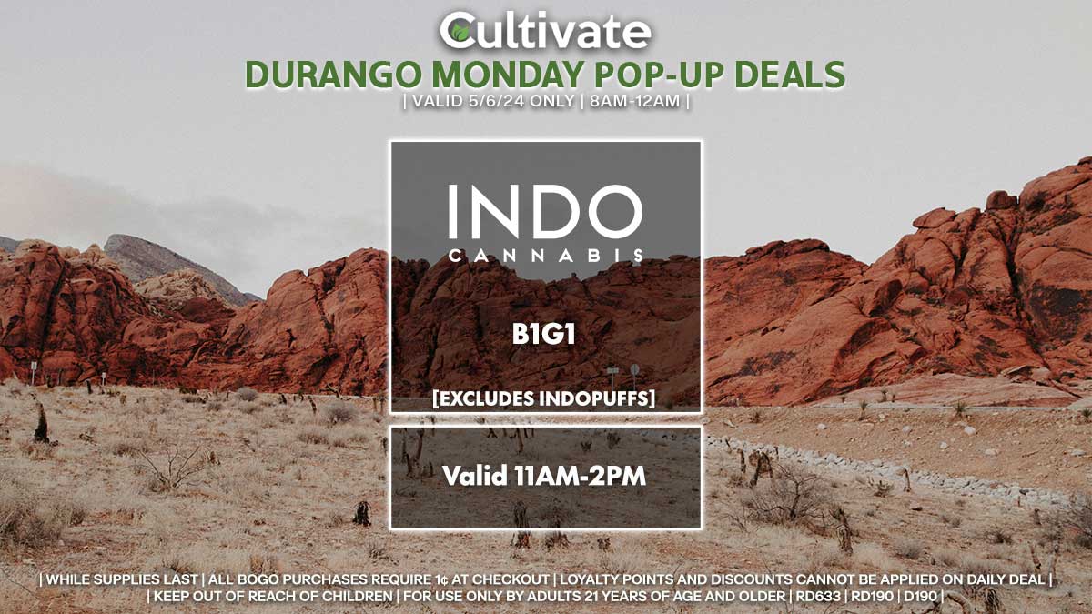 Indo Las Vegas Cultivate Durango Pop-up