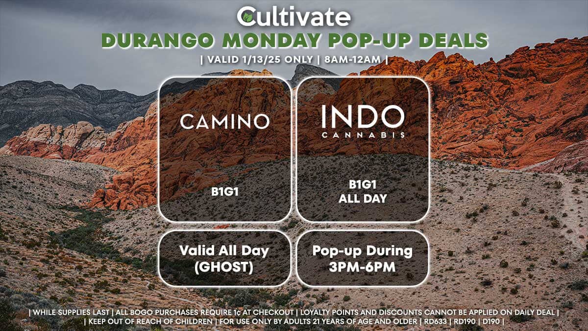 Camino Indo Las Vegas Cultivate Durango Pop-ups