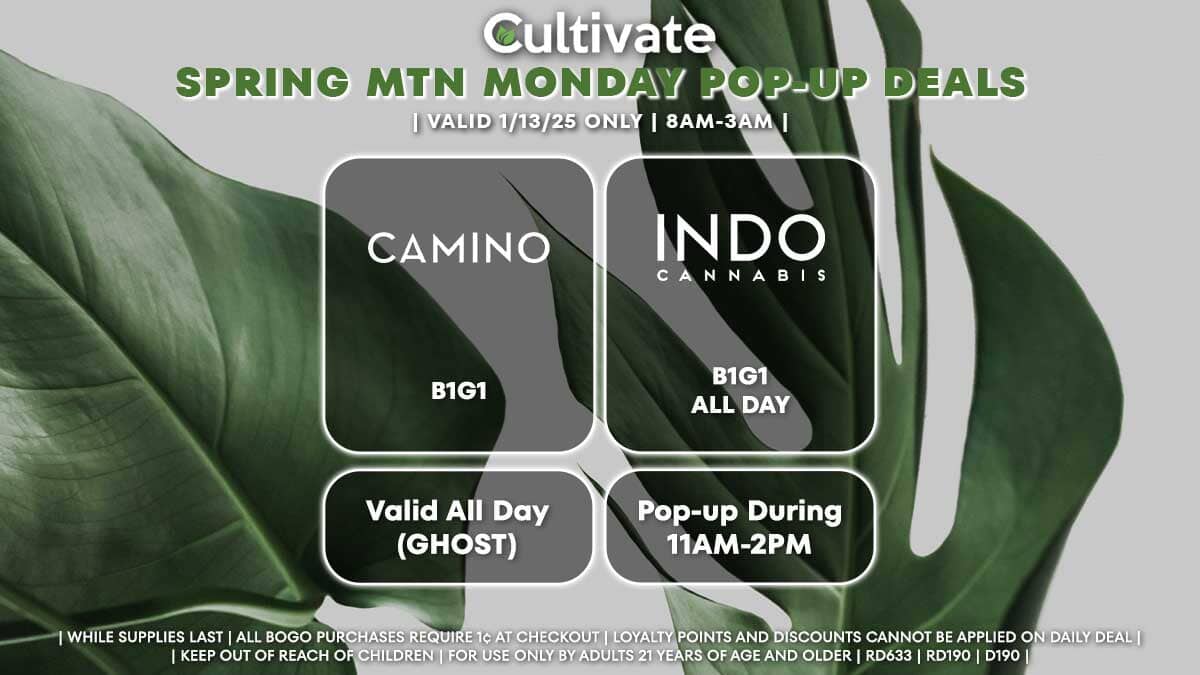 Camino Indo Las Vegas Cultivate Spring Mountain Pop-ups