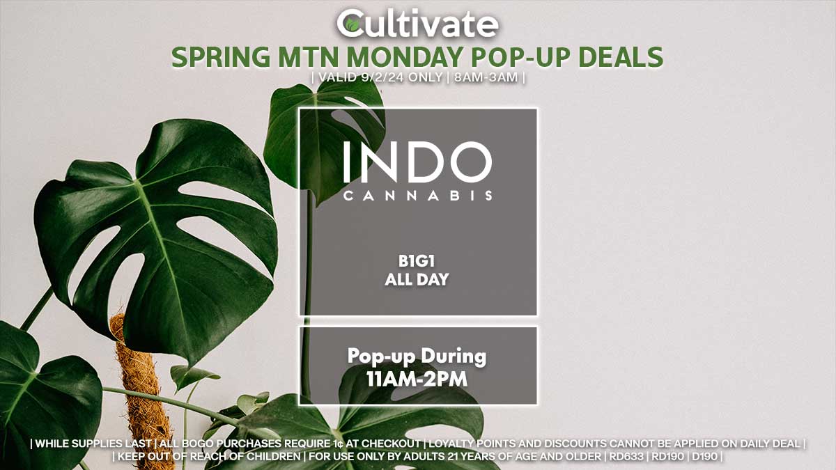 Indo Las Vegas Cultivate Spring Mountain Pop-ups