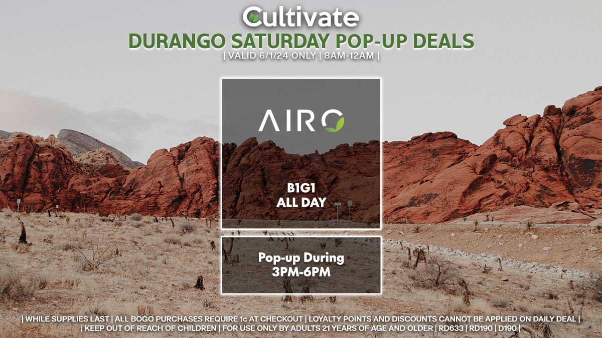 Airo Las Vegas Cultivate Durango Pop-ups