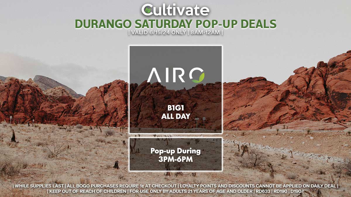 Airo Las Vegas Cultivate Durango Pop-ups