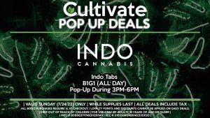 INDO (SUN) Indo Tabs B1G1 (ALL DAY) Pop-Up During 3PM-6PM
