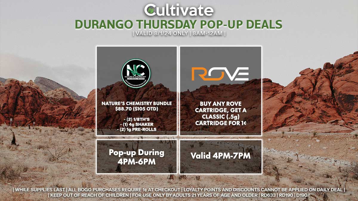 Verano Wyld Las Vegas Cultivate Durango Pop-ups