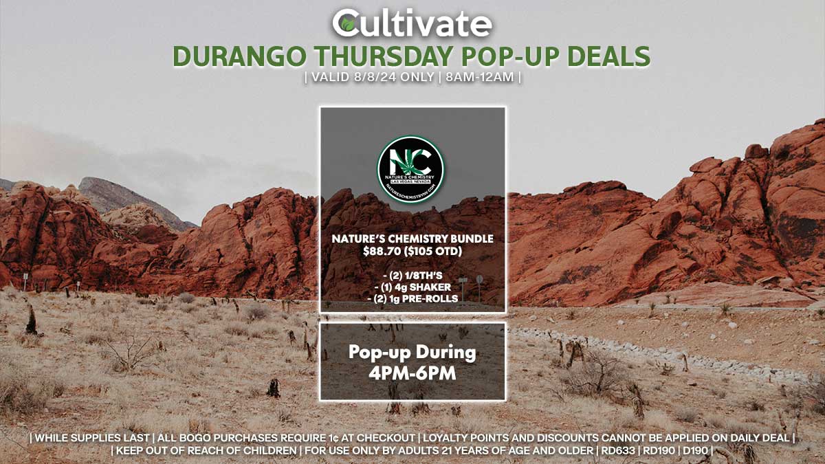 Nature's Chemistry Las Vegas Cultivate Durango Pop-ups