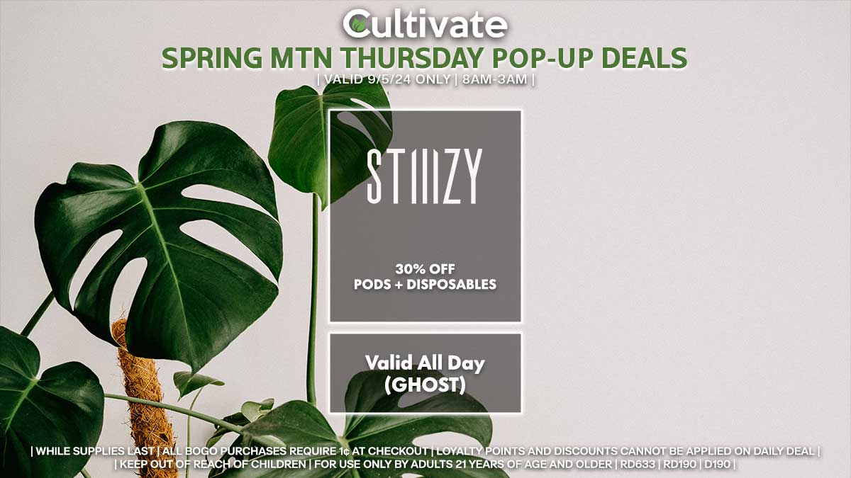 Stiiizy Las Vegas Cultivate Spring Mountain Pop-ups