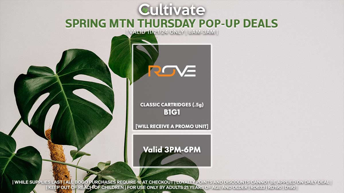 Rove Las Vegas Cultivate Spring Mountain Deals