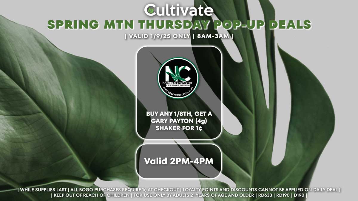 Nature's Chemistry Las Vegas Cultivate Spring Mountain Pop-ups