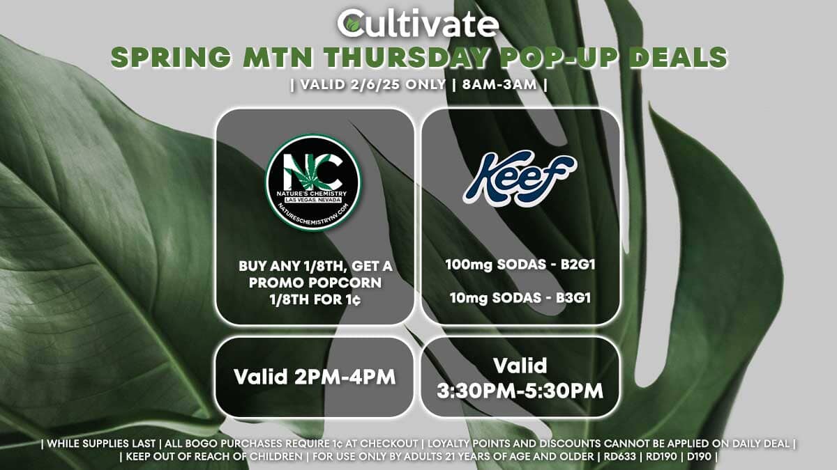 Nature's Chemistry Keef Sodas Las Vegas Cultivate Spring Mountain Pop-ups