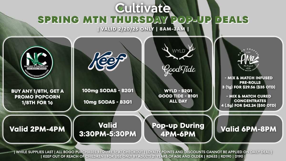 Nature's Chemistry Keef Wyld Good Tide AMA Las Vegas Cultivate Spring Mountain Pop-ups