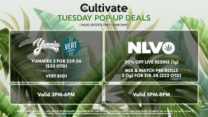 NLVO (T) 50% Off Live Resins (1g) Mix & Match Pre-Rolls 3 (1g) for $18.58 ($22 OTD) Valid 5PM-8PM