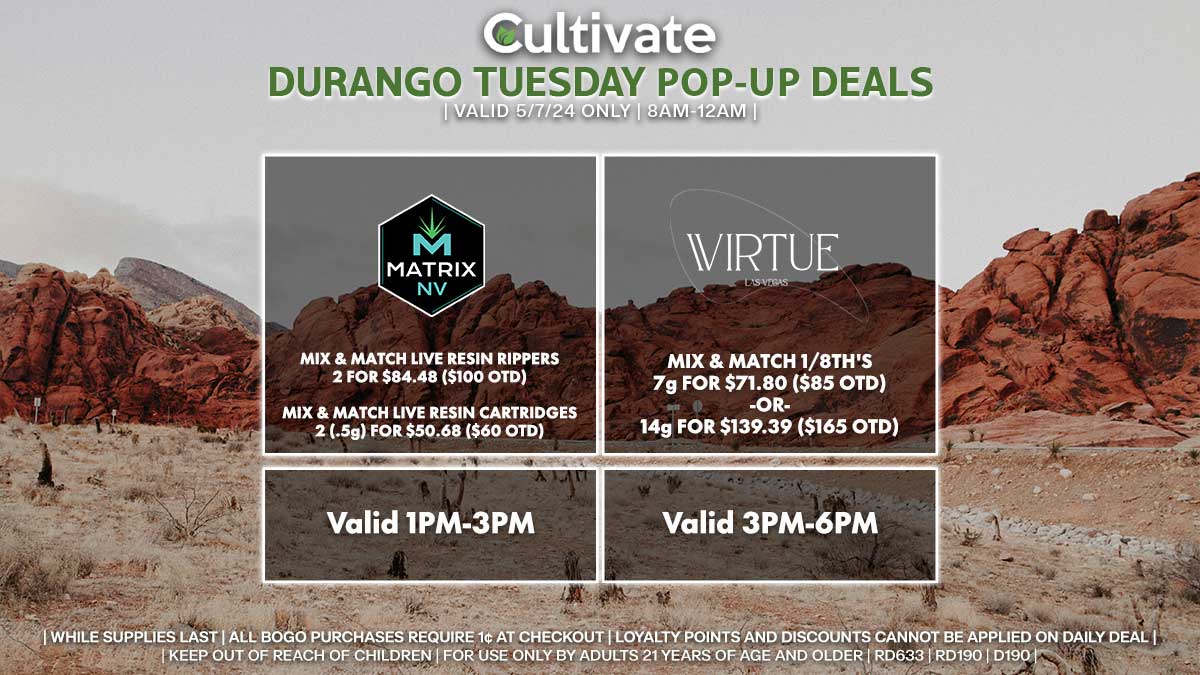 Matrix Virtue Las Vegas Cultivate Durango Pop-up