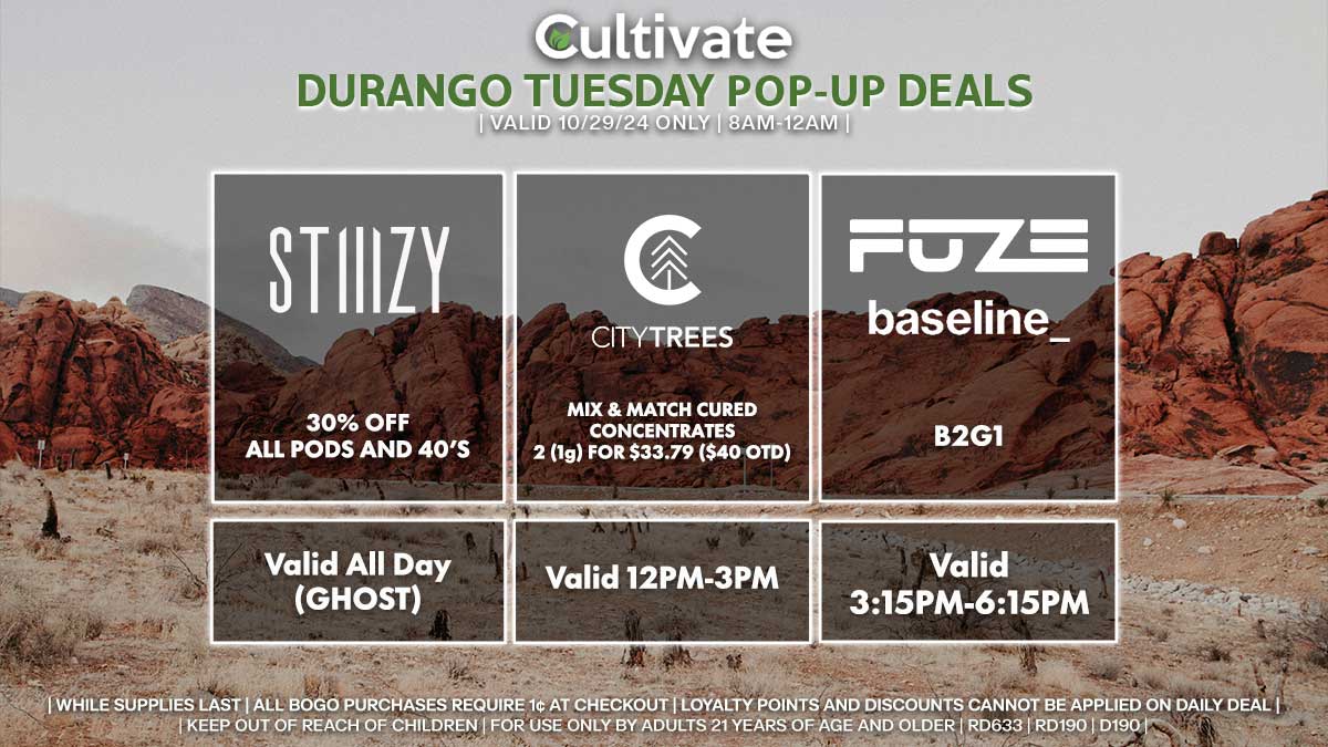 Stiiizy City Trees Fuze Baseline Las Vegas Cultivate Pop-ups Spring Mountain