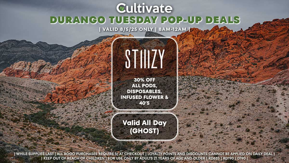 Stiiizy Las Vegas Cultivate Durango Pop-ups