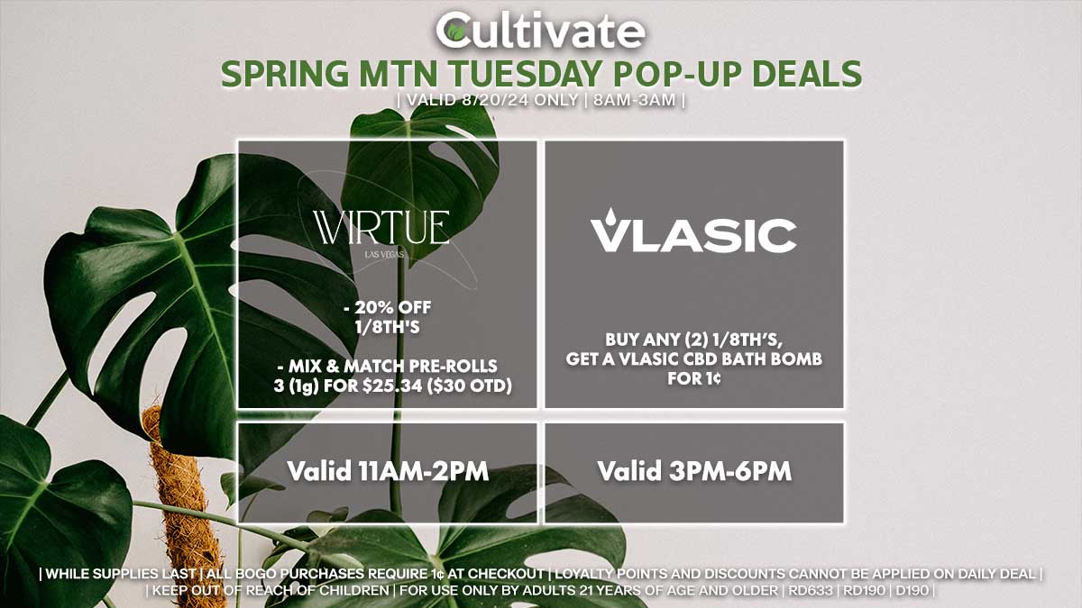 Virtue Vlasic Las Vegas Cultivate Spring Mountain Pop-ups