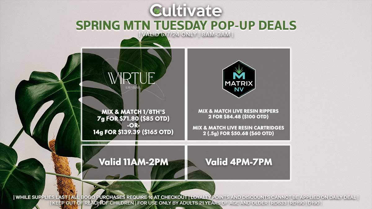 Matrix Virtue Las Vegas Cultivate Spring Mountain Pop-ups