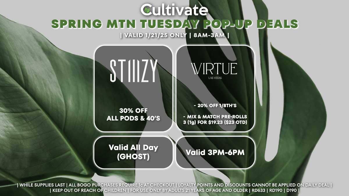 Stiiizy Las Vegas Cultivate Spring Mountain Pop-ups