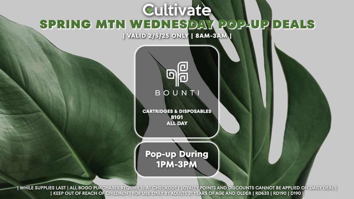 Bounti Las Vegas Cultivate Spring Mountain Pop-ups